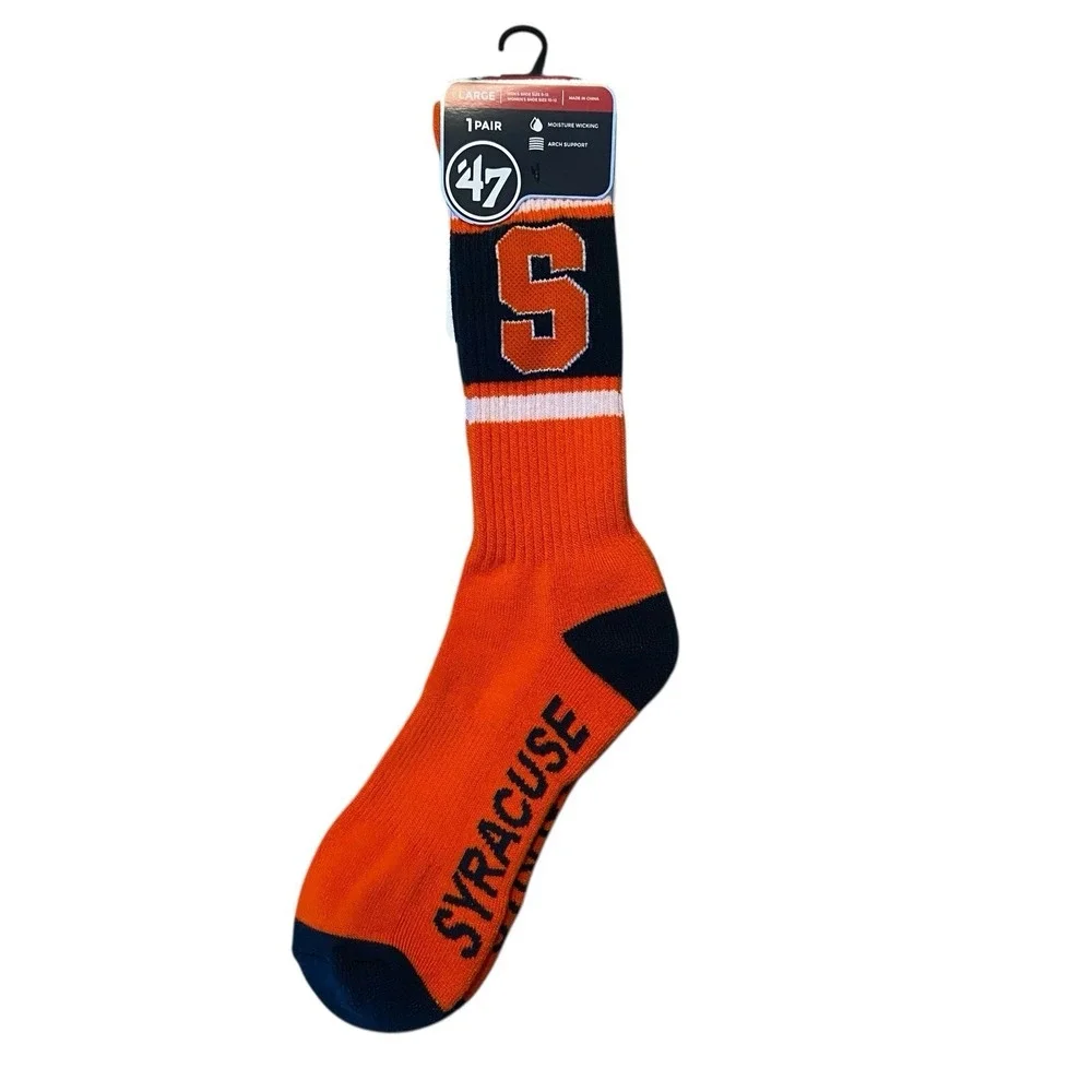 Syracuse '47 Moisture Wicking‎ Crew Socks Men's Size 9-13